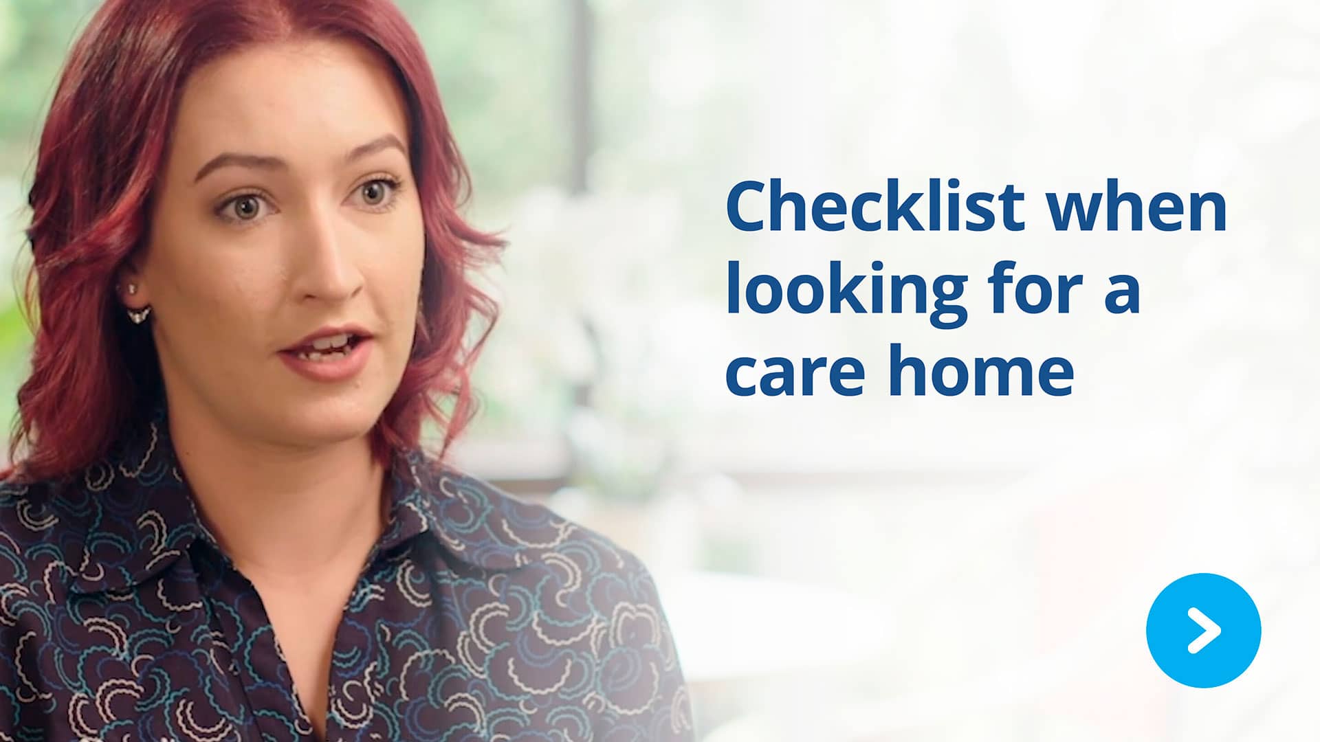 Checklist when looking for a care home
